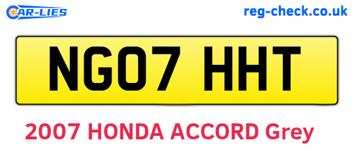 NG07HHT are the vehicle registration plates.