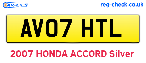 AV07HTL are the vehicle registration plates.