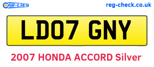 LD07GNY are the vehicle registration plates.