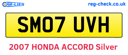 SM07UVH are the vehicle registration plates.