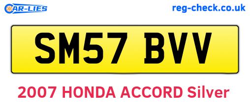 SM57BVV are the vehicle registration plates.