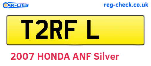 T2RFL are the vehicle registration plates.