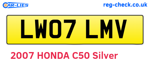 LW07LMV are the vehicle registration plates.