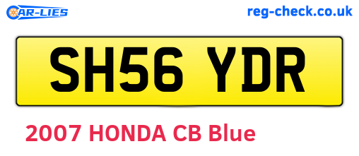 SH56YDR are the vehicle registration plates.