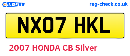 NX07HKL are the vehicle registration plates.