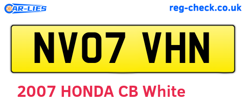 NV07VHN are the vehicle registration plates.