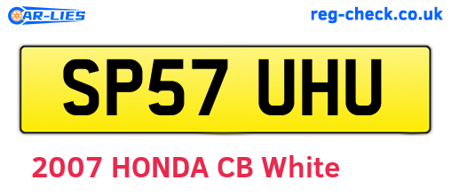 SP57UHU are the vehicle registration plates.