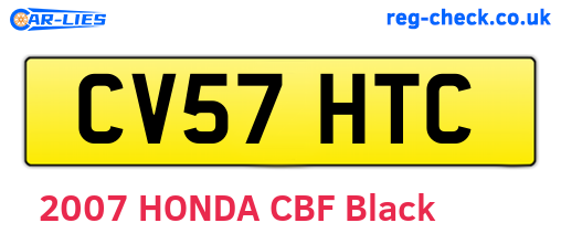 CV57HTC are the vehicle registration plates.
