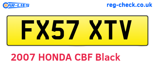 FX57XTV are the vehicle registration plates.