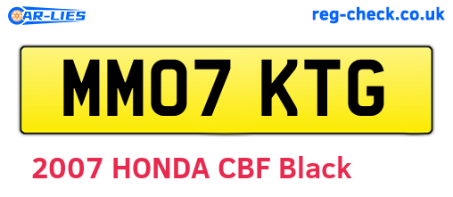 MM07KTG are the vehicle registration plates.