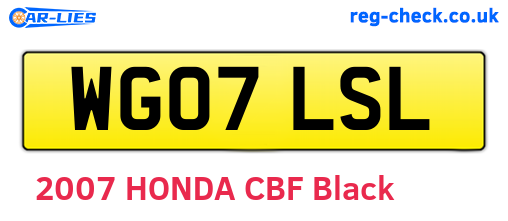 WG07LSL are the vehicle registration plates.
