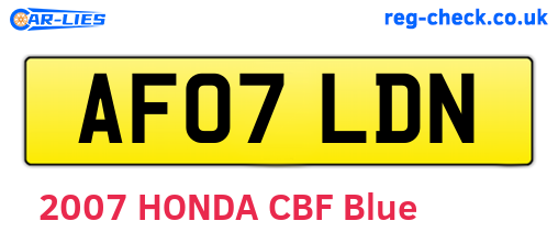 AF07LDN are the vehicle registration plates.