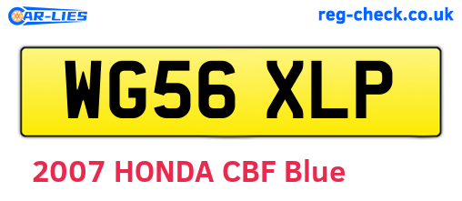 WG56XLP are the vehicle registration plates.