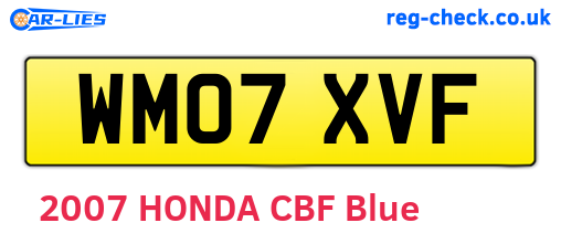 WM07XVF are the vehicle registration plates.