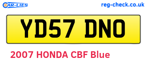 YD57DNO are the vehicle registration plates.