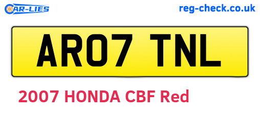 AR07TNL are the vehicle registration plates.