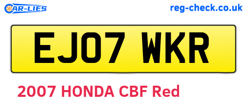 EJ07WKR are the vehicle registration plates.