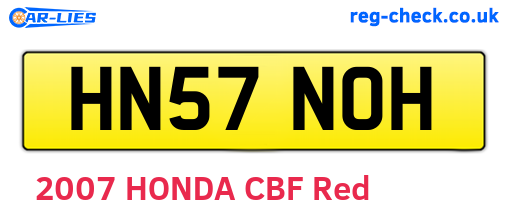 HN57NOH are the vehicle registration plates.