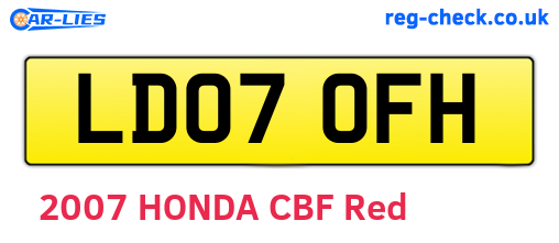 LD07OFH are the vehicle registration plates.