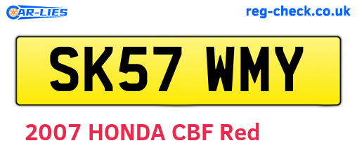 SK57WMY are the vehicle registration plates.