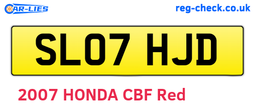 SL07HJD are the vehicle registration plates.
