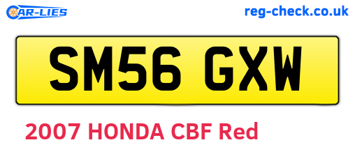 SM56GXW are the vehicle registration plates.