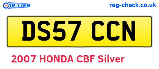DS57CCN are the vehicle registration plates.