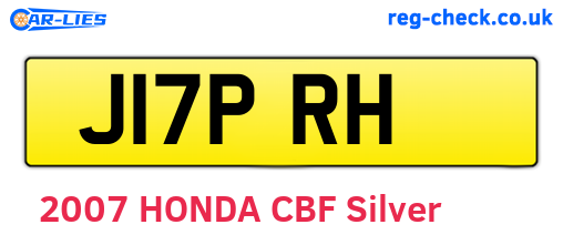 J17PRH are the vehicle registration plates.