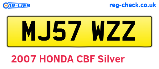 MJ57WZZ are the vehicle registration plates.
