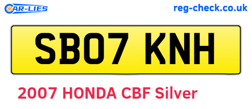 SB07KNH are the vehicle registration plates.
