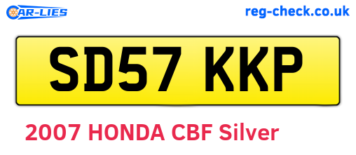 SD57KKP are the vehicle registration plates.