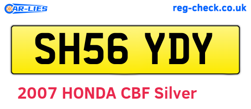 SH56YDY are the vehicle registration plates.