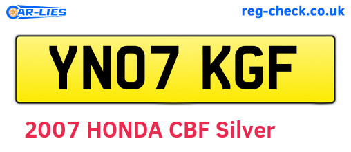 YN07KGF are the vehicle registration plates.