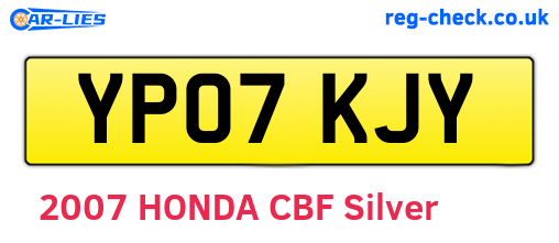 YP07KJY are the vehicle registration plates.