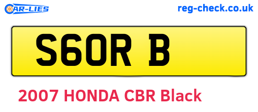 S6ORB are the vehicle registration plates.