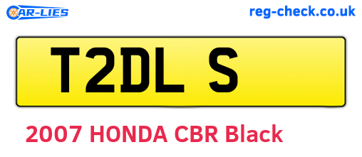 T2DLS are the vehicle registration plates.