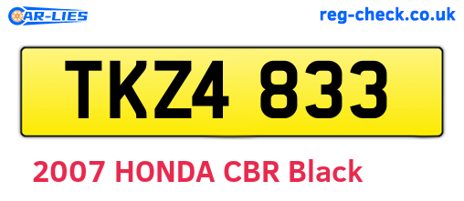 TKZ4833 are the vehicle registration plates.