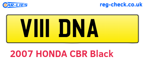 V111DNA are the vehicle registration plates.