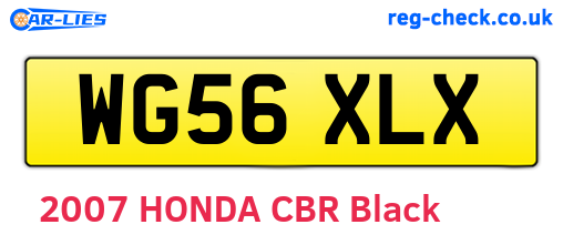 WG56XLX are the vehicle registration plates.