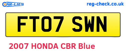FT07SWN are the vehicle registration plates.