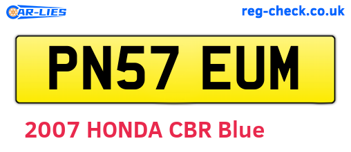 PN57EUM are the vehicle registration plates.
