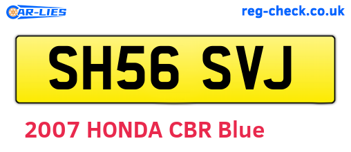 SH56SVJ are the vehicle registration plates.