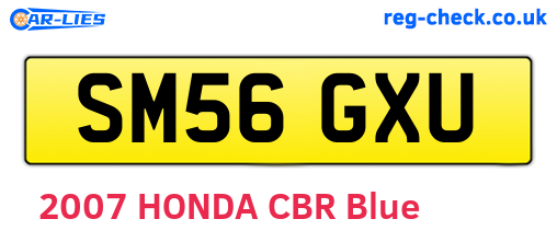 SM56GXU are the vehicle registration plates.
