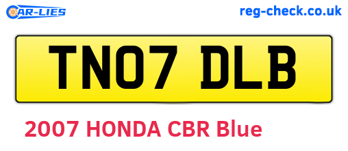 TN07DLB are the vehicle registration plates.