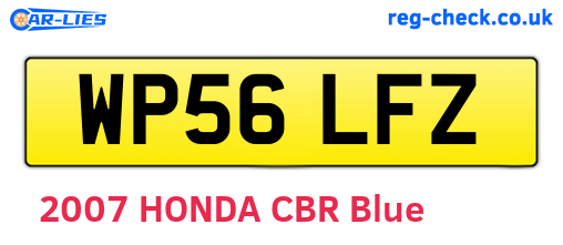 WP56LFZ are the vehicle registration plates.