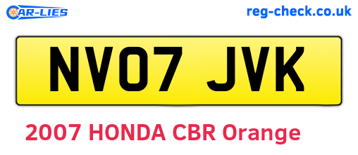 NV07JVK are the vehicle registration plates.