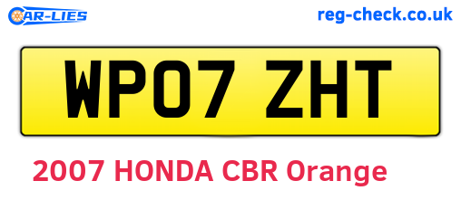 WP07ZHT are the vehicle registration plates.