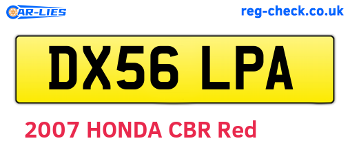 DX56LPA are the vehicle registration plates.