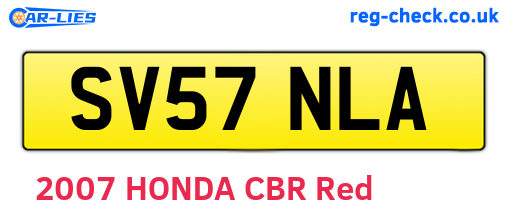 SV57NLA are the vehicle registration plates.