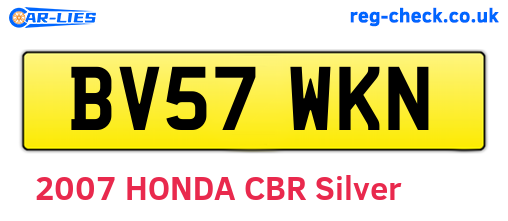 BV57WKN are the vehicle registration plates.